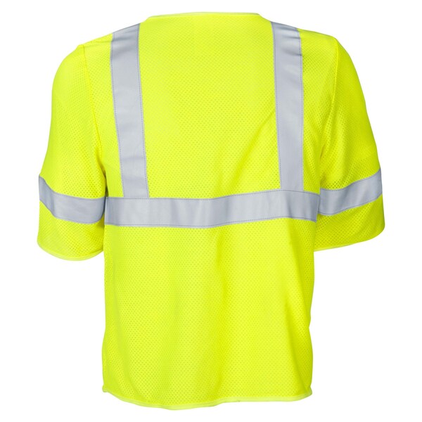 Flame-Resistant Safety Vest Class 3  W/ Radio Clips (Lime/3X-Large)